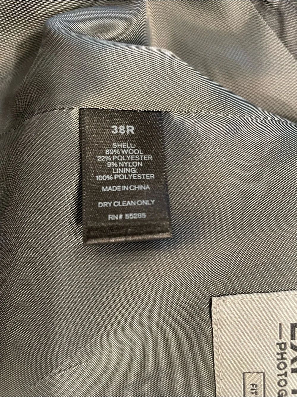 Express 38R Fitted Photographer Suit 32x30 Wool Blend Gray Two Button